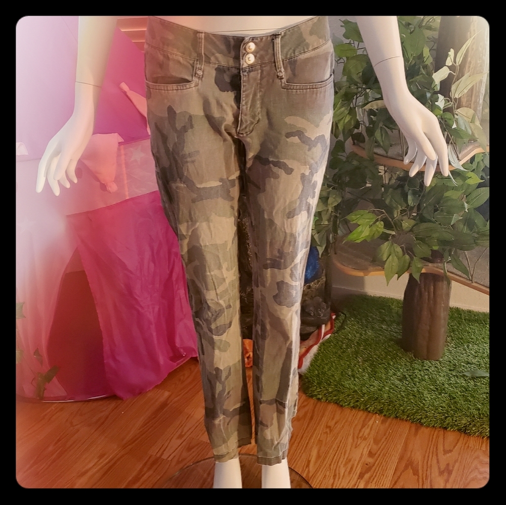Chor Camo Army Print Pants For Wemon Size 7